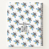 Firefly (Muster weiß) - Notebook Notizblock (Rückseite)