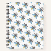 Firefly (Muster weiß) - Notebook Notizblock (Vorderseite)