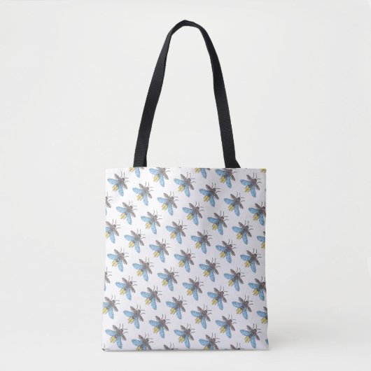 Firefly (Muster weiß) - Tote Tasche (Vorderseite)