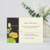 Firefly Night Niedlich Romantic Wedding RSVP Karte (Stehend Vorderseite)