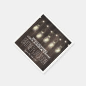 Firefly Rustic Barn Wood Mason Jar Wedding Napkins Serviette (Ecke)