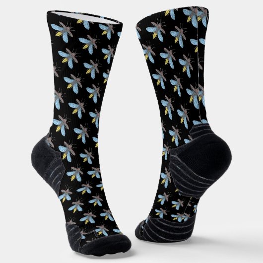 Firefly (schwarz) - Athletische Socken (Gewinkelt)