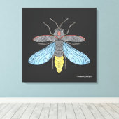 Firefly (schwarz) - Canvas Print Leinwanddruck (Insitu (Holzboden))