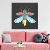Firefly (schwarz) - Canvas Print Leinwanddruck (Insitu (Wohnzimmer))