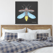Firefly (schwarz) - Canvas Print Leinwanddruck (Insitu (Schlafzimmer))