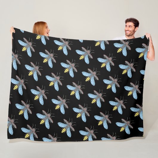 Firefly (schwarz) - Fleece Blanket (Beispiel)