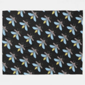 Firefly (schwarz) - Fleece Blanket (Vorderseite (Horizontal))