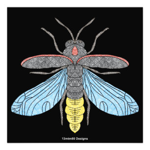Firefly (schwarz) - Foto Print