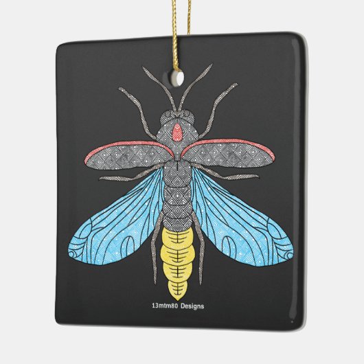 Firefly (schwarz) - Keramik Ornament (Links)