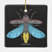 Firefly (schwarz) - Keramik Ornament (Rückseite)