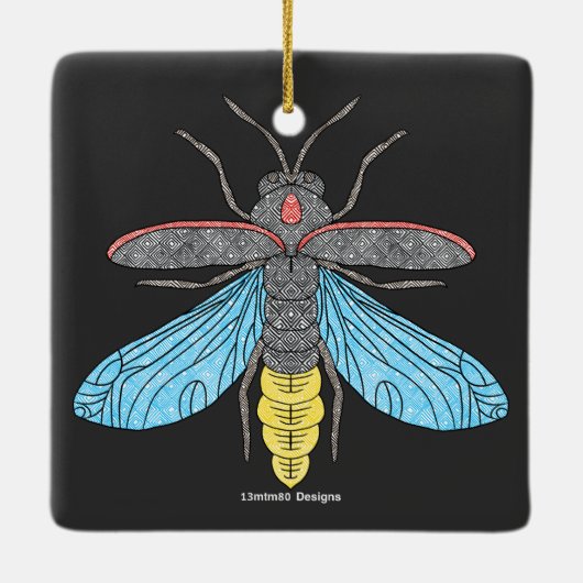 Firefly (schwarz) - Keramik Ornament (Rückseite)