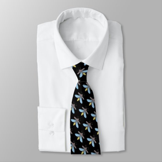 Firefly (schwarz) - Neck Tie Krawatte (Gebunden)