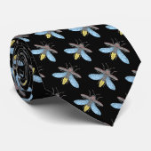 Firefly (schwarz) - Neck Tie Krawatte (Gerollt)