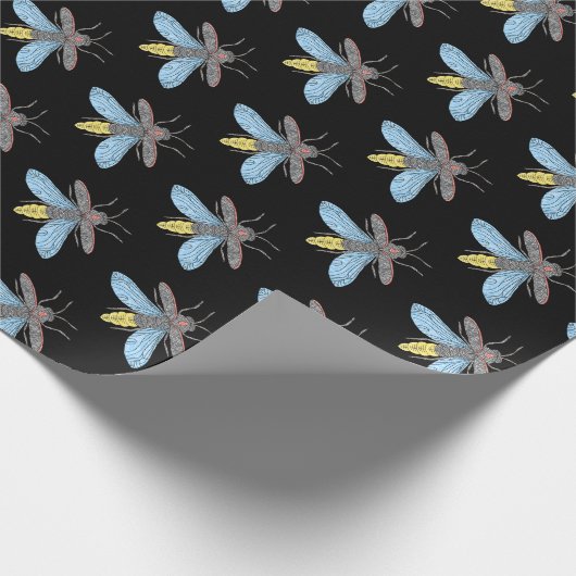 Firefly (schwarz) - Packpapier (Ecke)