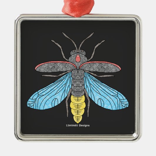 Firefly (schwarz) - Premium Ornament Aus Metall (Vorne)