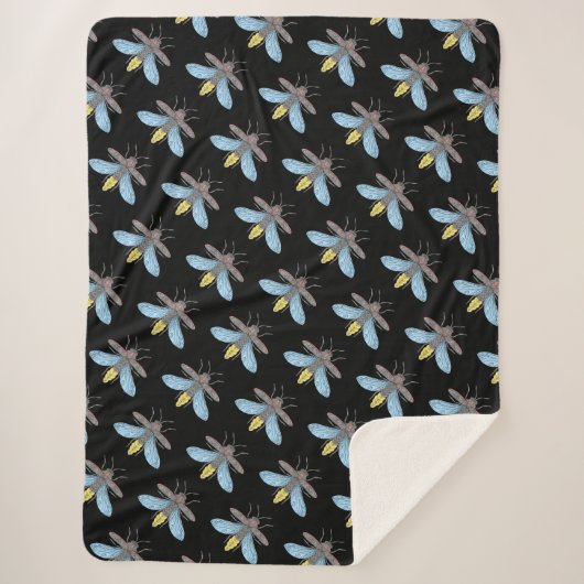 Firefly (schwarz) - Sherpa Blanket Sherpadecke (Vorderseite)