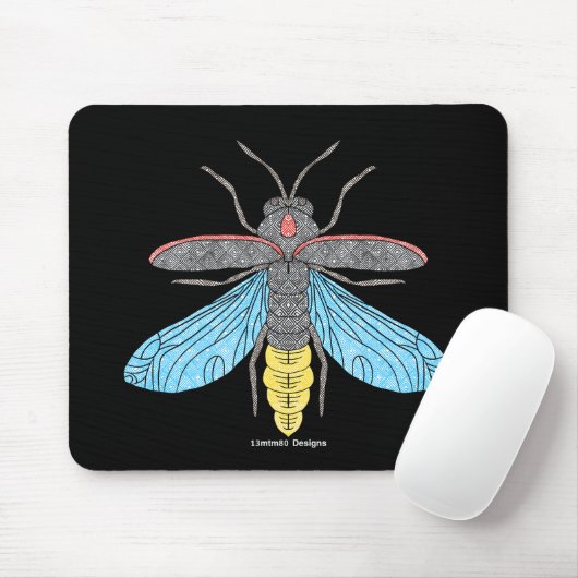 Firefly (Single schwarz) - Maus-Pad Mousepad (Mit Mouse)