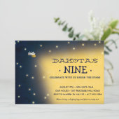 Firefly Sleepover Einladung zum Geburtstag, Karte (Stehend Vorderseite)