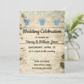 Firefly & String Lights Hochzeit Einladung (Stehend Vorderseite)