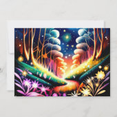 Firefly-Verzauberung Woodland-Babydusche Einladung (Rückseite)