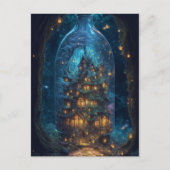 Firefly Village | Fantasy Digital Art Postkarte (Vorderseite)