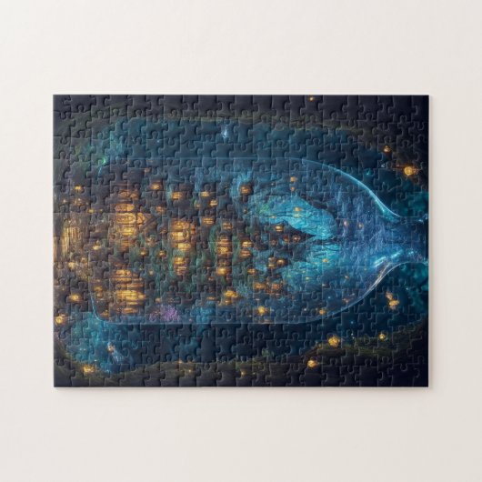 Firefly Village | Fantasy Digital Art Puzzle (Horizontal)