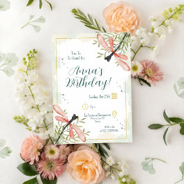 Firefly Watercolor Geburtstag Einladung