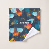 Firefly Watercolor Personalisiertes Muster Badhandtuch Set (Waschlappen)