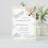 Firefly Watercolor RSVP Karte (Stehend Vorderseite)