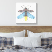 Firefly (weiß) - Canvas Print Leinwanddruck (Insitu (Schlafzimmer))