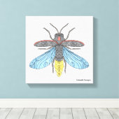 Firefly (weiß) - Canvas Print Leinwanddruck (Insitu (Holzboden))