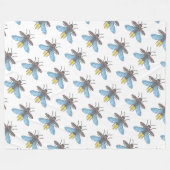 Firefly (weiß) - Fleece Blanket (Vorderseite (Horizontal))