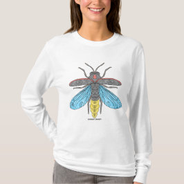 Firefly (weiß) - Shirt für Frauen mit langem Schla