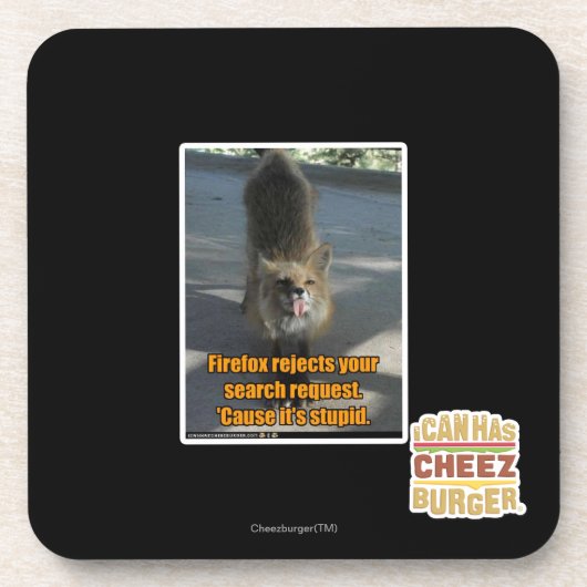 Firefox Ausschüsse Getränkeuntersetzer (Vorderseite)