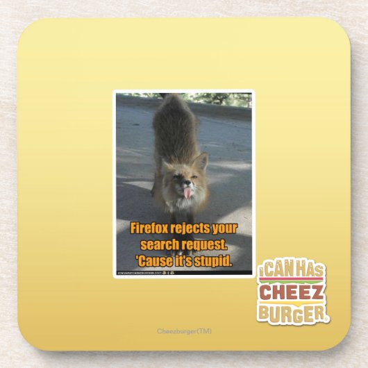 Firefox Ausschüsse Getränkeuntersetzer (Vorderseite)