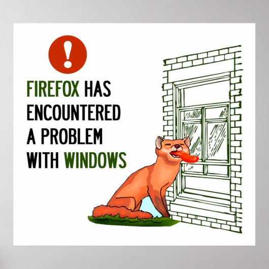 Firefox hat ein Problem mit Windows gefunden Poster (Vorne)