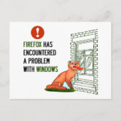 Firefox hat ein Problem mit Windows gefunden Postkarte (Vorderseite)