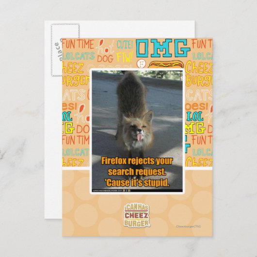 Firefox lehnt ab postkarte (Vorne/Hinten)