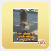 Firefox lehnt ab quadratischer aufkleber (Vorderseite)