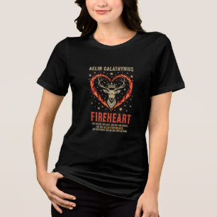Fireheart Crown and Sword Fantasy T - Shirt - Myst
