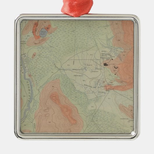 Firehole Geysir-Becken Silbernes Ornament (Vorne)