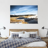 Firehole River Wrapped Canvas Leinwanddruck (Insitu (Schlafzimmer))