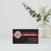 Firehouse-Embem hinzufügen| Feuerwehr Visitenkarte (Stehend Vorderseite)