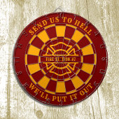 Firehouse Fire Station Fireman Dartboard and Darts Dartscheibe