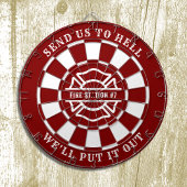 Firehouse Fire Station Fireman Dartboard and Darts Dartscheibe