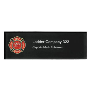 FIrehouse FIrefighter Captain Namenschild