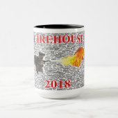 Firehouse-Kaffee-Tasse mit Wort-Wolke Tasse (Zentrum)
