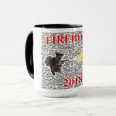 Firehouse-Kaffee-Tasse mit Wort-Wolke Tasse (Vorderseite Links)