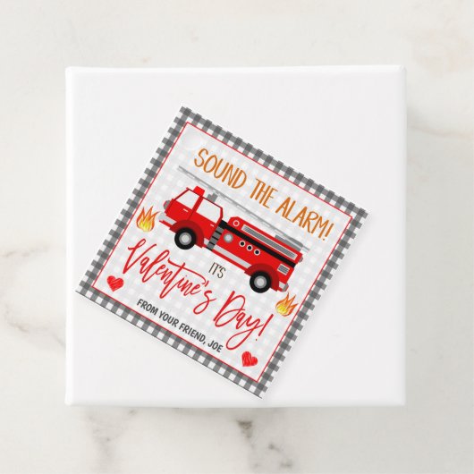 FireLkw Valentine's Geschenk-Tag Geschenkanhänger (Beispiel)