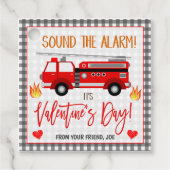FireLkw Valentine's Geschenk-Tag Geschenkanhänger (Vorderseite)
